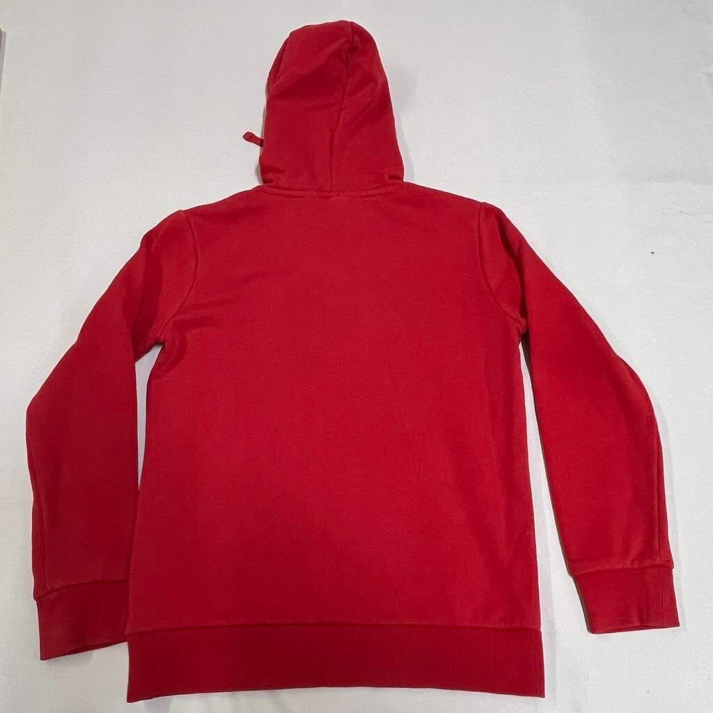 FILA Classics Felpa con Cappuccio Maglione Rosso Pullover Donna Taglia 10 Spellout (A76)