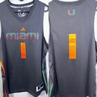 Miami University Hurricanes #1 Black Jersey - Stitched Numbers & Letters-New
