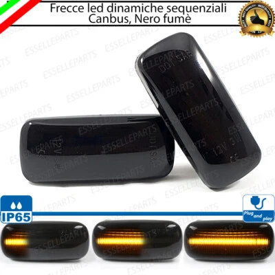 ESSELLEPARTS COPPIA FRECCE LATERALI NERO FUME' PROGRESSIVE DINAMICHE A LED JEEP CHEROKEE KK