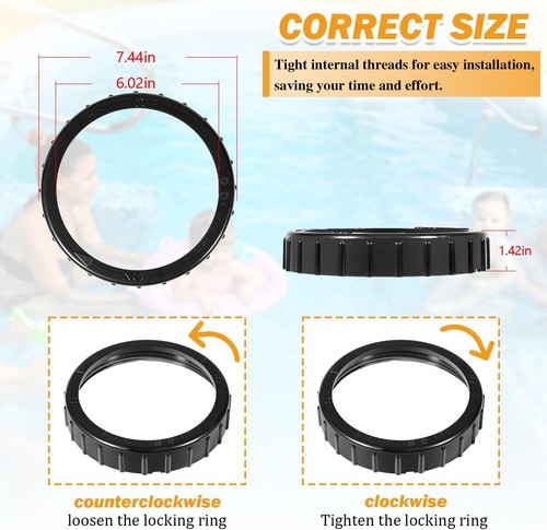 for Pentair Rainbow Inline Chlorinator HC Predator II Lock Ring 172214 R172214 - Picture 6 of 9