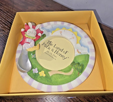  NIB  ENESCO LAND OF MILK  HONEY BABY'S 1ST DINNER CERAMIC PICTURE FRAME