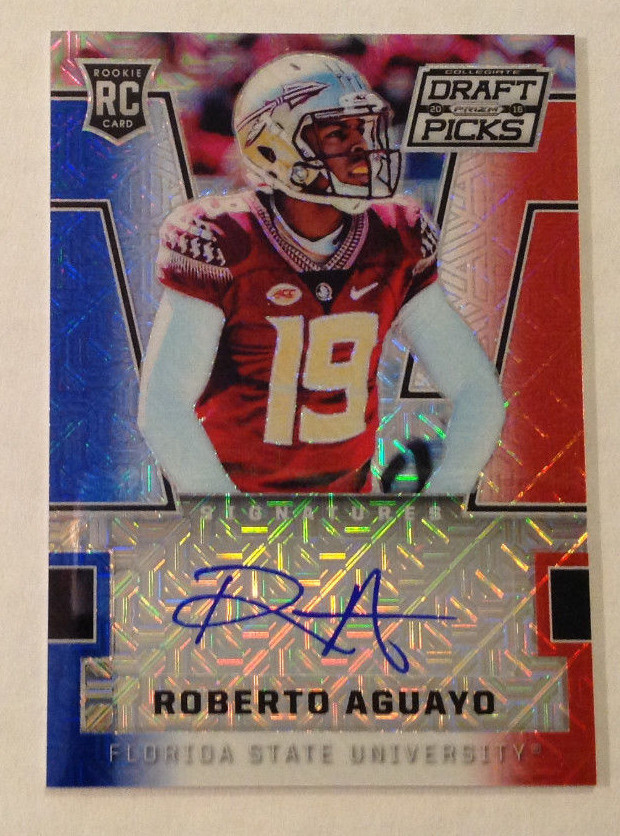 2016 Prizm Draft Picks ROBERTO AGUAYO Red White Blue AUTO RC #11/25 Bucs/FSU