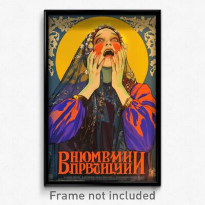 Russian Movie Poster - Girl Feeling Joy, Webbed Juliet Sleeves (Art Print)