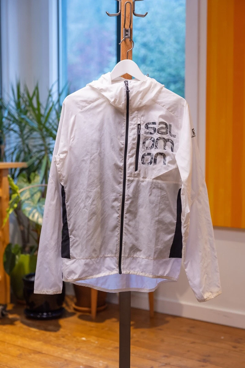 Salomon Bonatti Cross Wind Jacket Trail Running Jacket White MENS SMALL