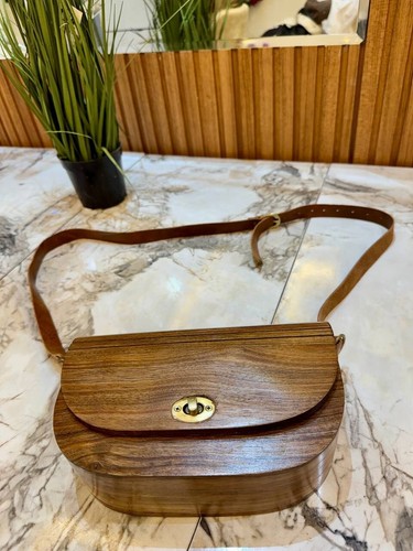 Wooden Bag, Wooden Clutch Bag, Woman Gift, Walnut Bag, wooden clutch - Picture 18 of 18