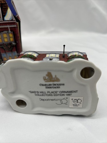 Department 56 Vintage Ornament Charles Dickens Village Series Gad’s Hill Place - Picture 6 of 7