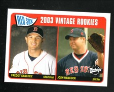 Freddy Sanchez Josh Hancock Red Sox Rookies 2003 Upper Deck Vintage Card