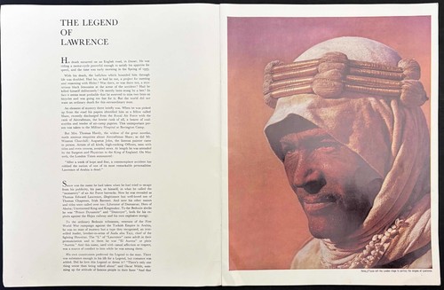 Lawrence of Arabia ORIGINAL Movie Brochure David Lean Peter O'Toole 1962 - Imagen 2 de 6