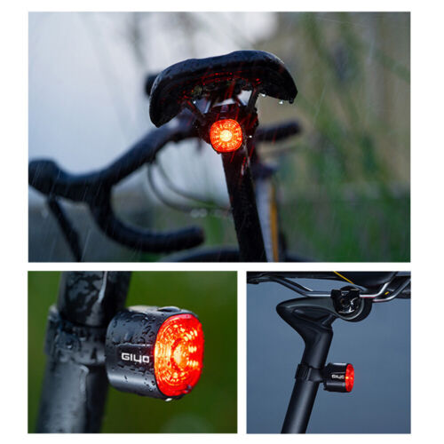 LED Bike Taillight USB Rechargeable Bicycle Brake Sensing Rear Light Lamp - Picture 12 of 13