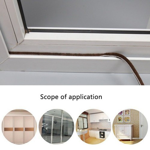 10M Draught Excluder Brush Strip Self-Adhesive Casement Window Door Seal Tape - Bild 8 von 14