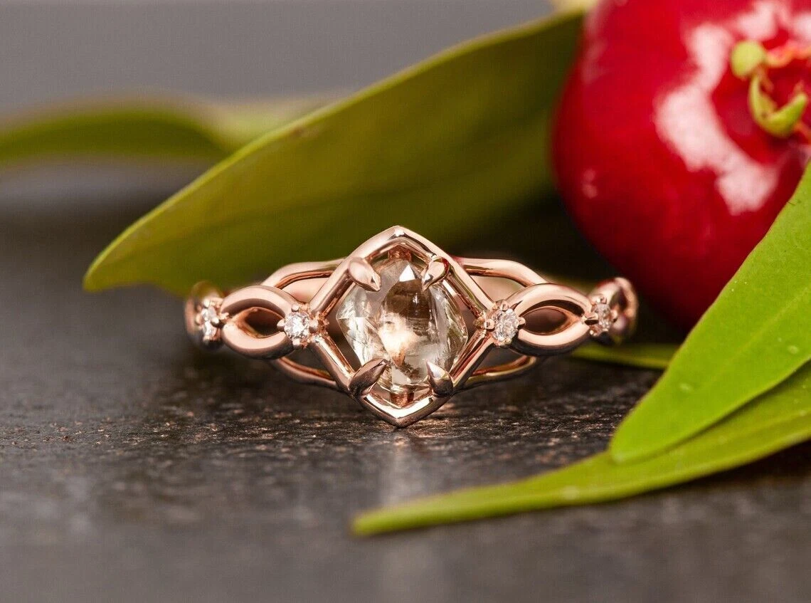 Rough sapphire shop ring