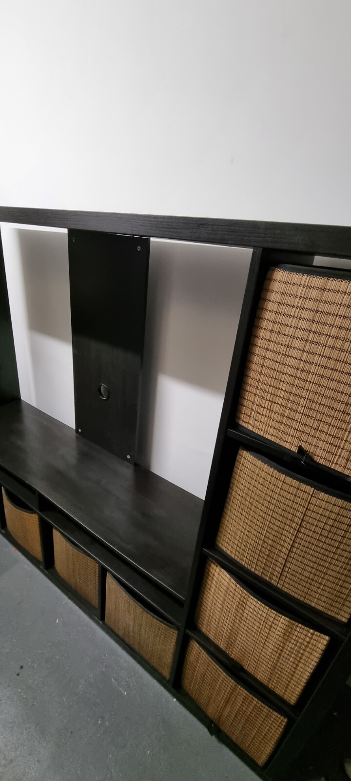 Ikea LAPPLAND TV storage unit, black, 183x39x147 cm eBay