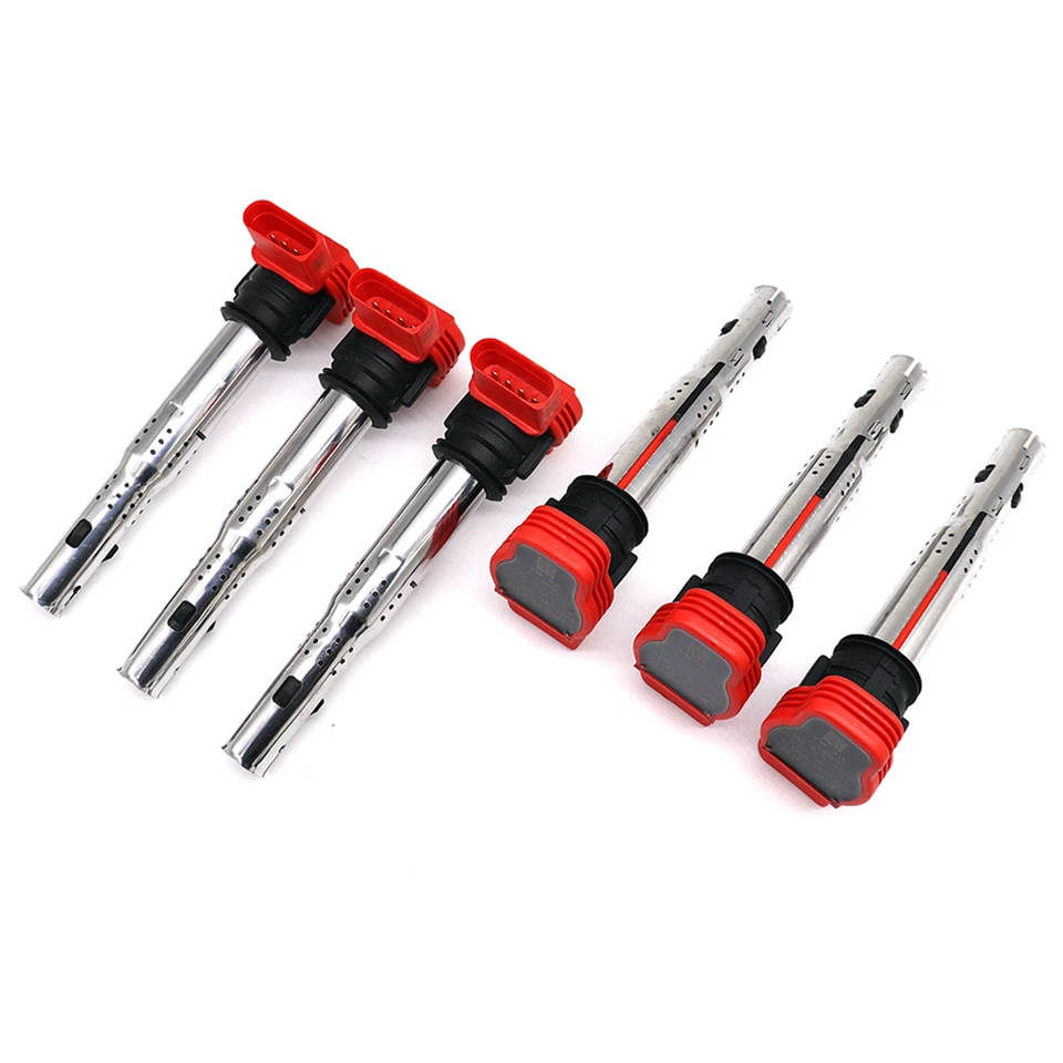 6X OEM GENUINE Volkswagen Touareg RED Ignition Coil 06E905115GAudi A6 Q5 S5 3.0T - Image 3 of 4