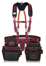 TRUTUCH Nylon and Leather Tool Belt with Leather Work Suspender | Tool Belts