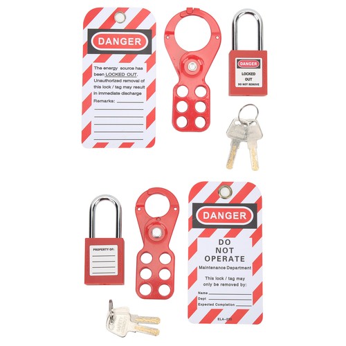 Lockout Tagout Kit With Safety Hasp Padlock Loto Tag Keys Tamper Proof ...
