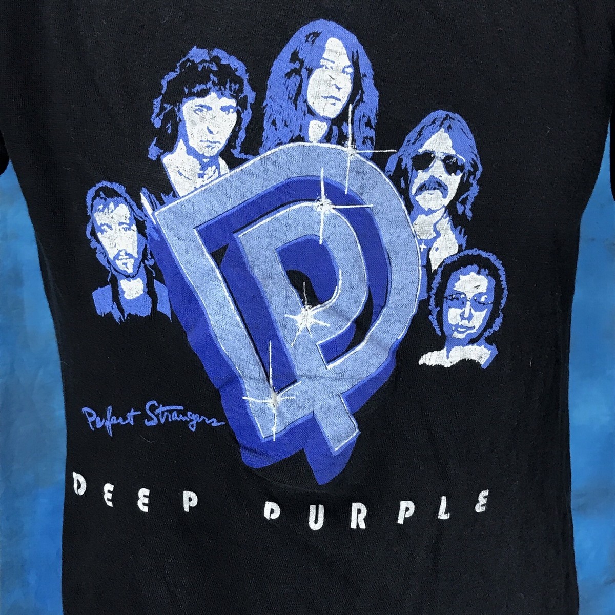 【usa製、バンドTシャツ】DEEP PURPLEロンTシングル80sツアーT vintage 80s DEEP PURPLE PERFECT STRANGERS CONCERT T-Shirt