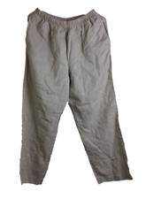 Alfred dunner Women's Elastic Waist Beige Pants 2 Slash Pockets Size 12