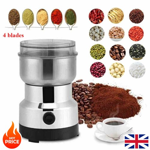 4 blades Electric Coffee Bean Grinder Grinding Milling Bean Nut Spice Grinder UK - Bild 2 von 23