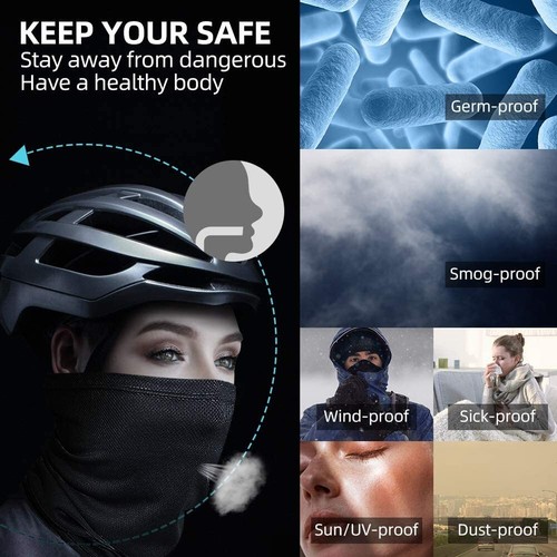 Summer Neck Gaiter Scarf Face Mask Face Bandana Half Face Mask Balaclava Cover - Picture 4 of 65