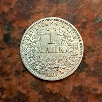 1906-D GERMANY 1 MARK COIN .900 SILVER - HIGH GRADE - BETTER DATE -  #B6773