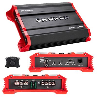 CRUNCH GP-2500.1 パワーアンプ Crunch GP-2500.1 Ground Pounder 2500 Watt Mono Amplifier Car