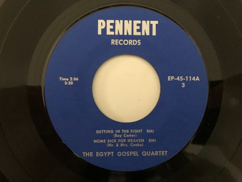 Raw Hillbilly Gospel 45 EGYPT QUARTET Getting In The Fight PENNENT hear - 第 1/2 張圖片