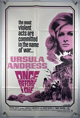 ONCE BEFORE I DIE Movie Poster (VeryFine) One Sheet 1966 Ursula Andrew 22894