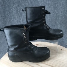 Grand Marais Boots Mens 10 Snow Black Thins Insulation Steel Shank Waterproof