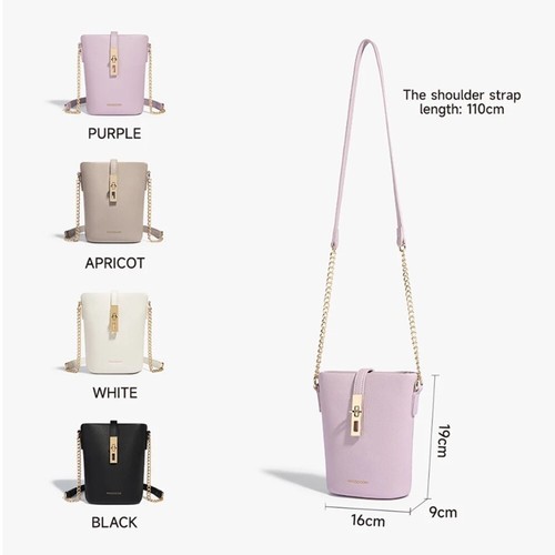 MOSSDOOM Elouise Bag PU leather Shoulder For Women Simple Korean Fashion Black - Picture 3 of 7