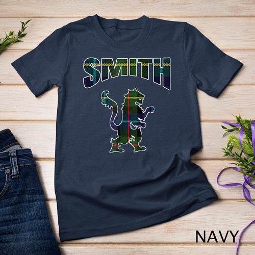 Smith Clan Kilt Tartán Camiseta León Nombre Escocés Regalo Unisex Camiseta - Imagen 9 de 15