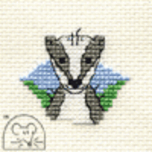 Mouseloft Stitchlets 'In The Woods - Bartholomew Badger' Kreuzstich-Set - Bild 1 von 1