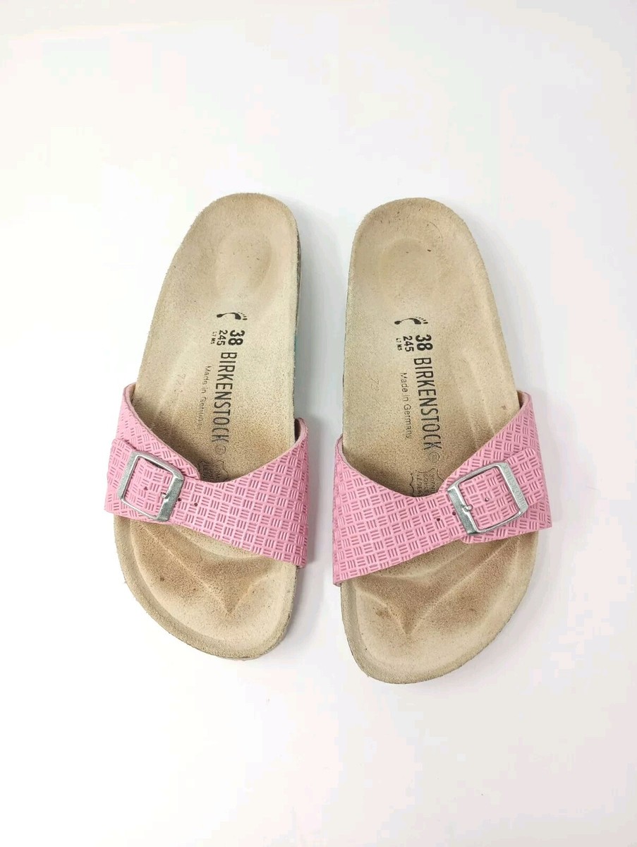 Birkenstocks Madrid Birko-Flor Basketweave Pink EU 38 US L7 Narrow