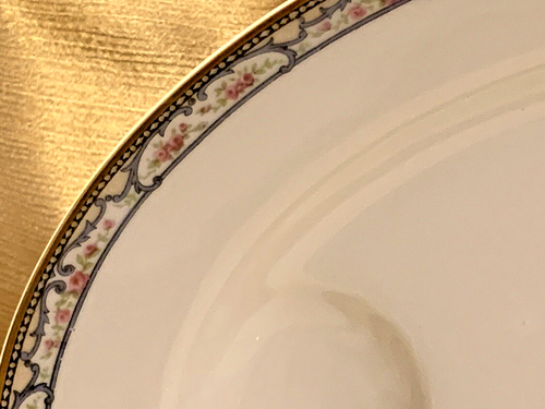 Theodore Haviland Limoges Oval Serving Platter 2pc Set Gold-Gilded 13" and 10" - Picture 2 of 13