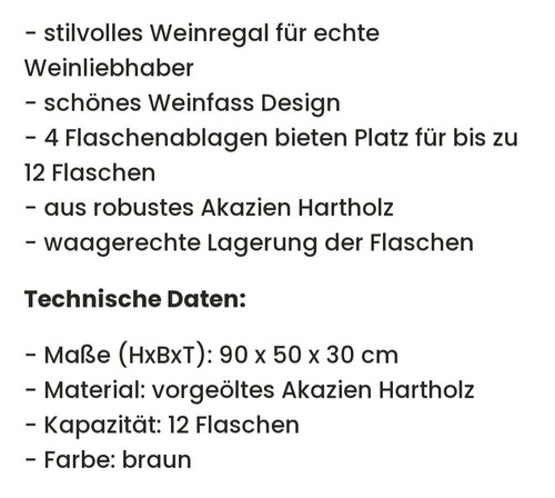 Weinregal holz gebraucht - Bild 2 von 3