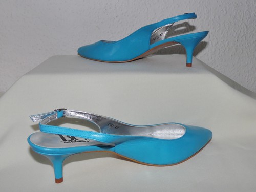 Neu Edle Sling-Pumps BC Best Connections Gr. 40/6,5 Türkis Echt-Leder von Heine - Bild 9 von 13