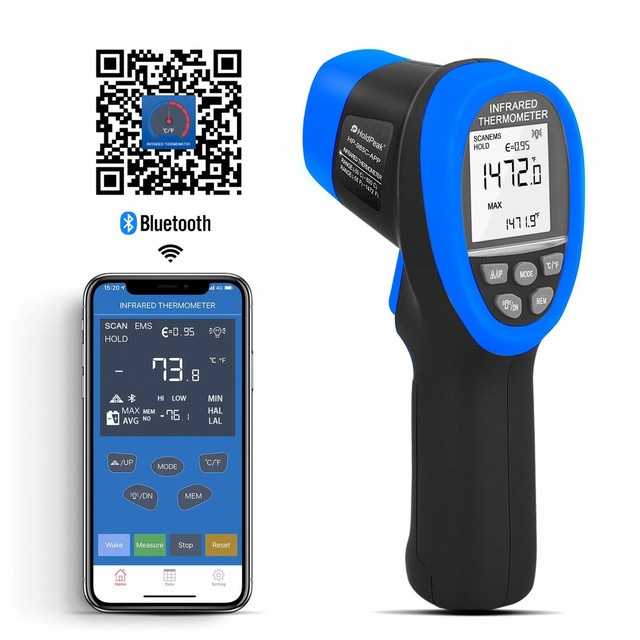 Infrared Thermometer IR -50-800°C Meter Auto Gun Bluetooth Thermal