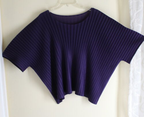 Pleats Please ISSEY MIYAKE Tops SIZE 3 Green blue sheer PP13 Pleats Please ISSEY MIYAKE Tops SIZE 3 Green blue sheer PP13