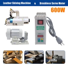 Electric Leather Skiver Skiving Peeling Machine & 600W Brushless Servo Motor Set