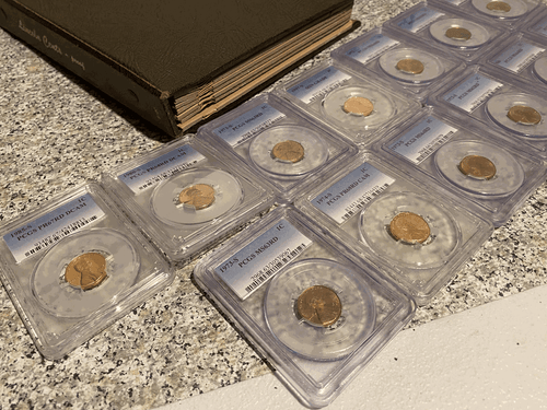 Dansco Album w 105 Lincoln Cents 1900's + 16ea PCGS graded Pennies + more! - Picture 4 of 19