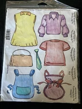 Sheet of 12  Unmounted Rubber stamps - CLOTHES & SAYINGS  12 Stamps