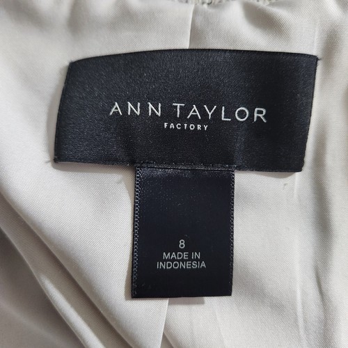Ann Taylor Factory Tweed Schößchen Blazer Cropped Langarm Schulterpolster Größe 8 - Bild 10 von 11