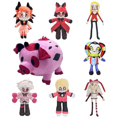 Hazbin Hotel Anime Angel Dust/Fizzarolli/Alastor/Fat Nuggets Dolls Plush Plushie
