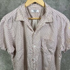 Vintage 50s Distinctive Sportswear Loop Collar Shirt Geometric Sanforized MCM