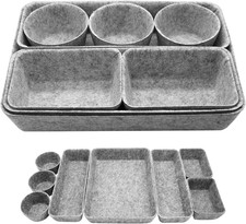 Schubladen Organizer Set aus Filz für Büro Küche Schlafzimmer 8-tlg Platzsparend