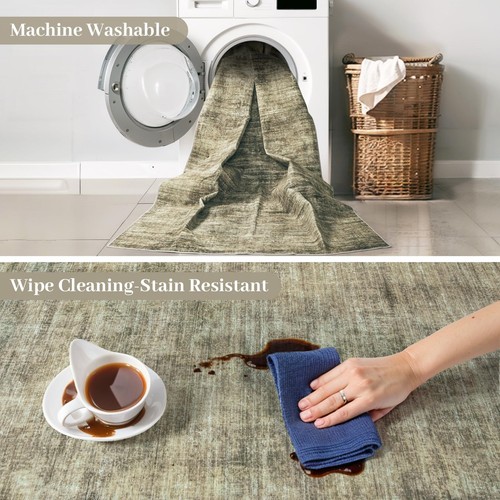 Area Rugs for Living Room: 9x12 Large Soft Washable Rug Modern Abstract Indoo... - Picture 4 of 9