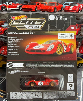2025 Hot Wheels Elite 64 , 1967 Ferrari 330 P4 , Factory Sealed