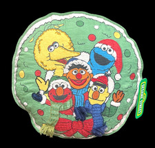Sesame Street Big Bird Friends Christmas/Winter 16" Decorative Pillow New