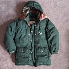 Vintage Triple FAT F.A.T. Goose Green Down Utility Parka Field Jacket Medium