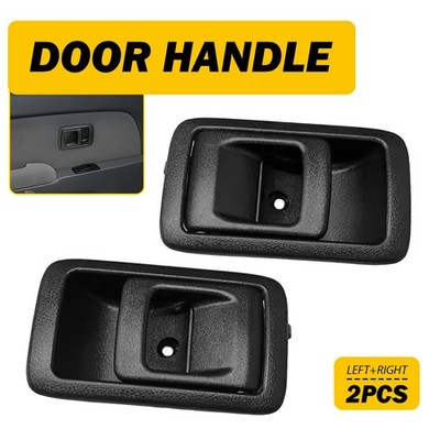 Set of 2 Door Handle Interior Inside L+R for 1992-1999 Paseo Toyota Base Black