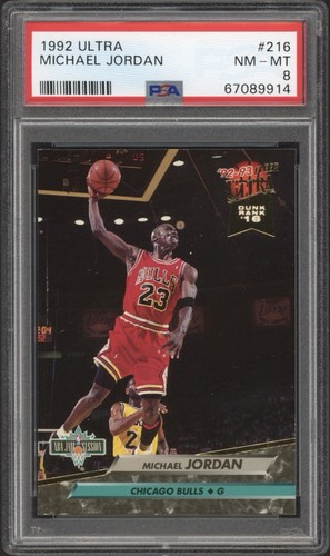1992 Fleer Ultra Michael Jordan #216 PSA 8 NM-MT HOF Chicago Bulls